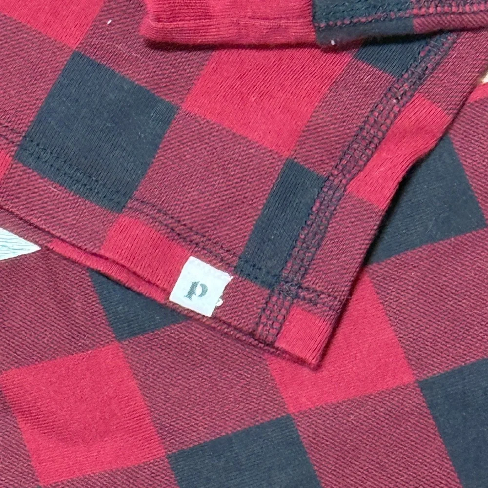 Pact Plaid Red and Black Kids Pajamas, sz 10